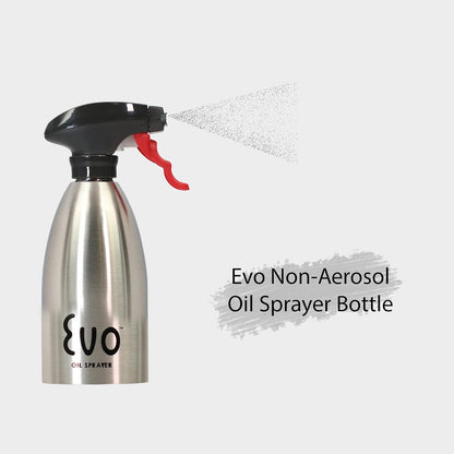 EVO Oil Grey Stainless Steel Spray Bottle - 16oz.
