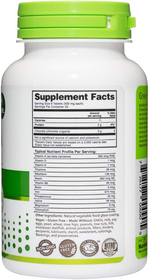 NutriBiotic CGF Chlorella 500 mg 150 tabs