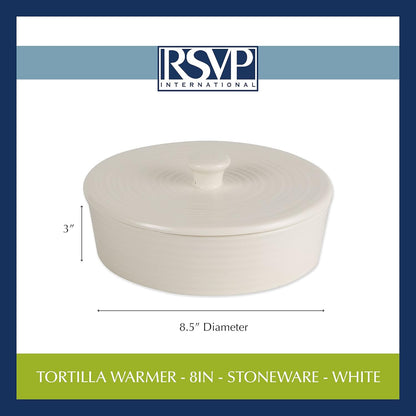 Tortilla Warmer 8 inch White