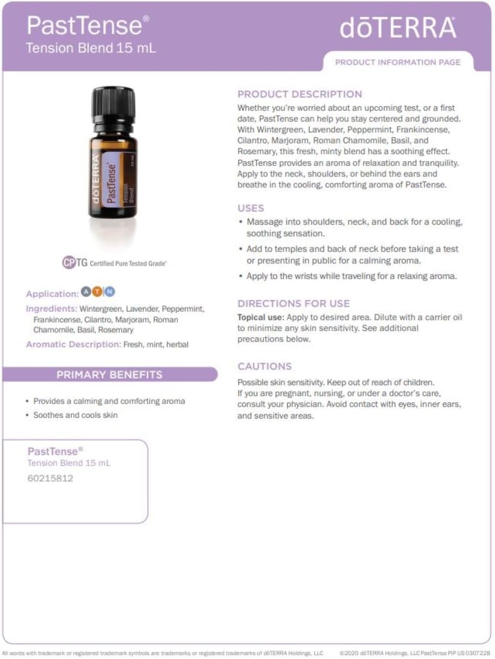 Past Tense 15ml Essential Oil
