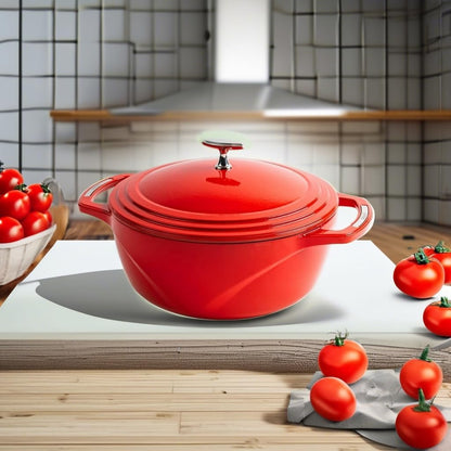 Lodge Enamel 4.5 qt. Dutch Oven - Cherry On Top (Red)