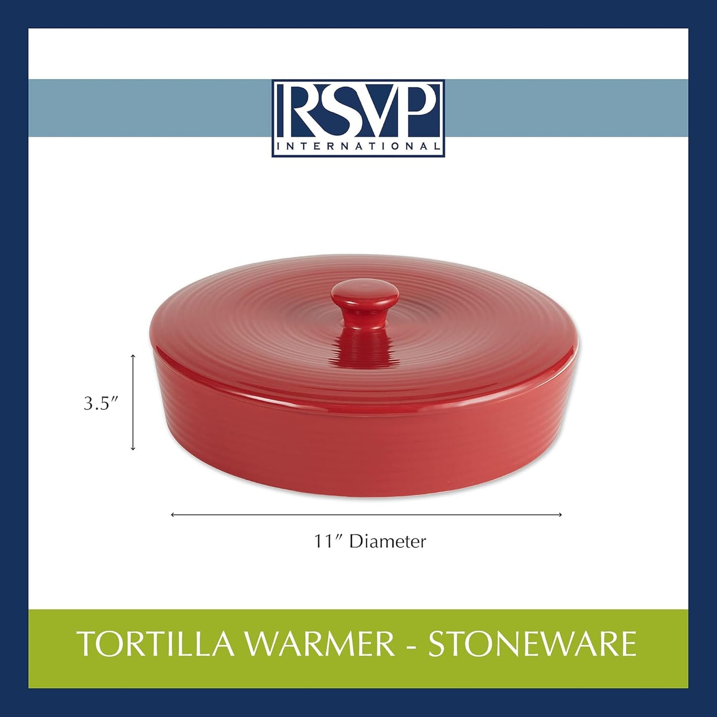 Tortilla Warmer 10 inch Red
