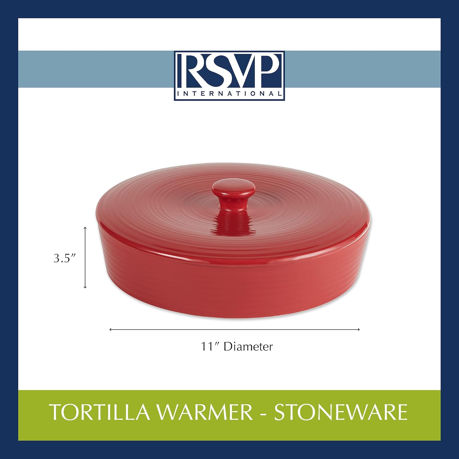 Tortilla Warmer 10 inch Red