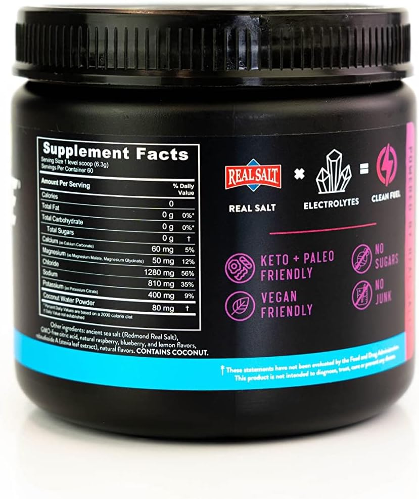 MIXED-BERRY Re-Lyte Electrolyte Mix - 13.76 oz Jar - 60 Servings