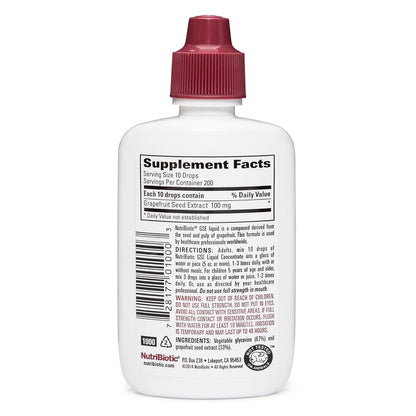 Nutribiotic Grapefruit Seed Extract Liquid Concentrate 2oz.