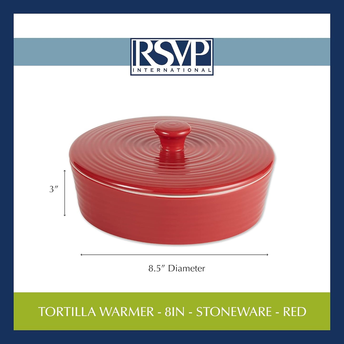 Tortilla Warmer 8 inch Red