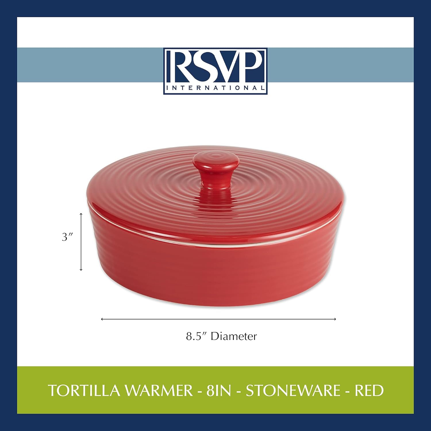 Tortilla Warmer 8 inch Red