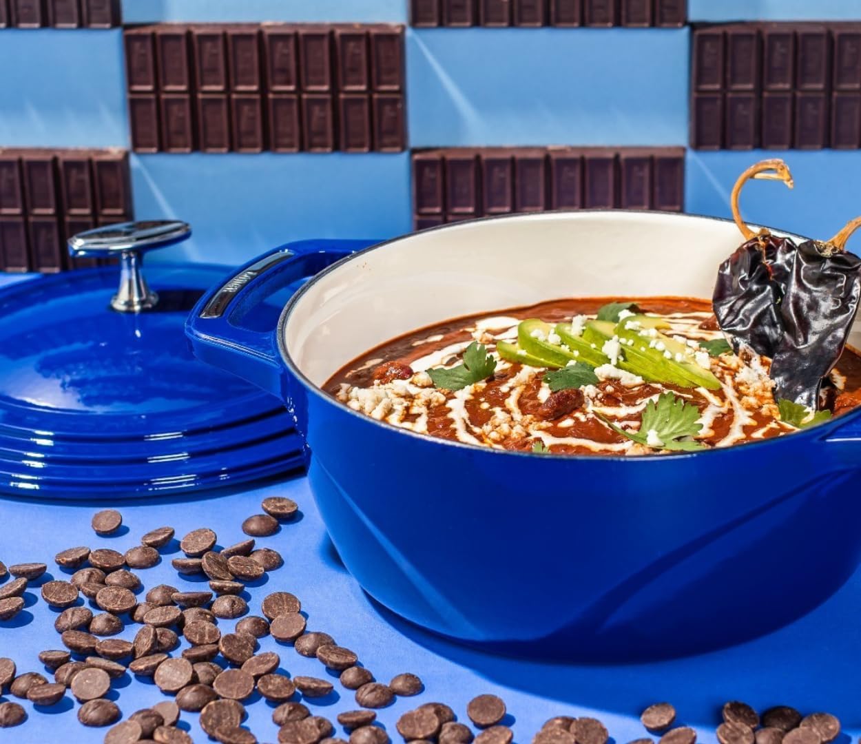 Lodge Enamel 4.5 qt. Dutch Oven - Blue Sailing