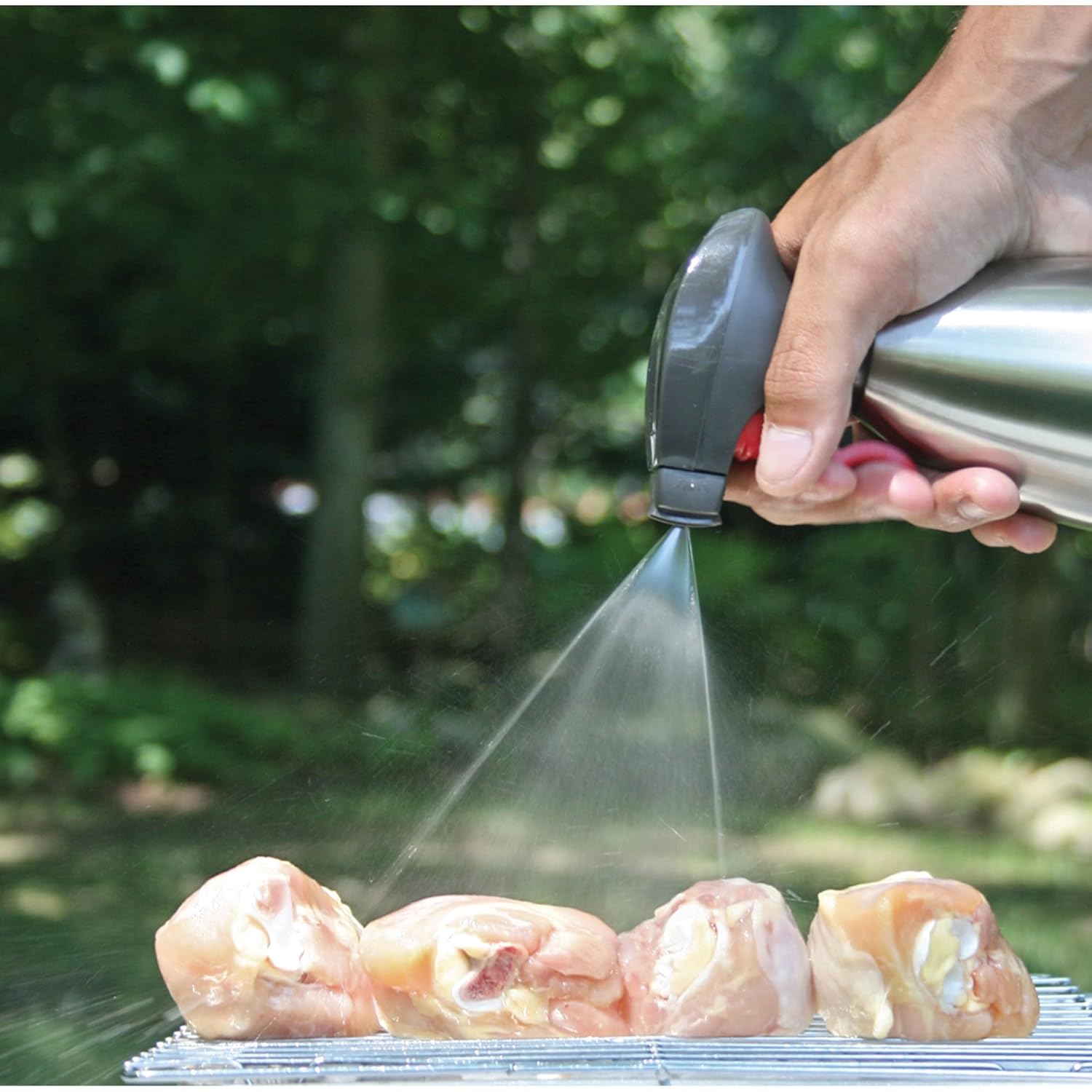 EVO Oil Grey Stainless Steel Spray Bottle - 16oz.
