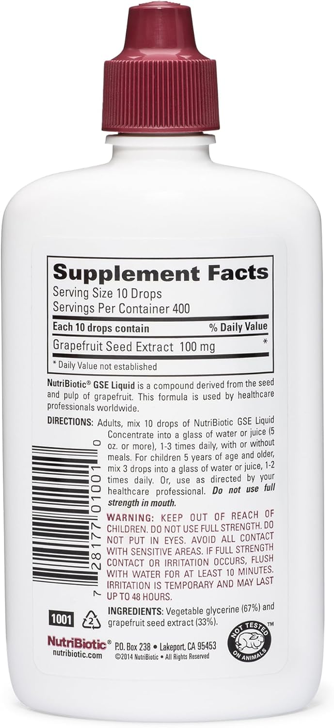 Nutribiotic Grapefruit Seed Extract Liquid Concentrate 4oz.