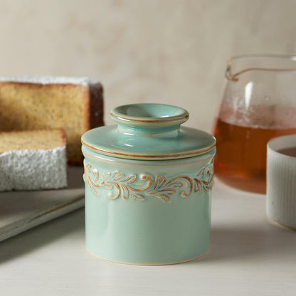 Butter Bell Crock Sea Spray Antique
