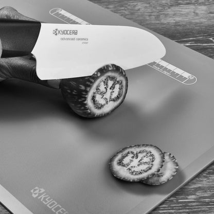 Ceramic Knife Gift Set: 3 inch Paring 5.5 inch Santoku With Red Handles