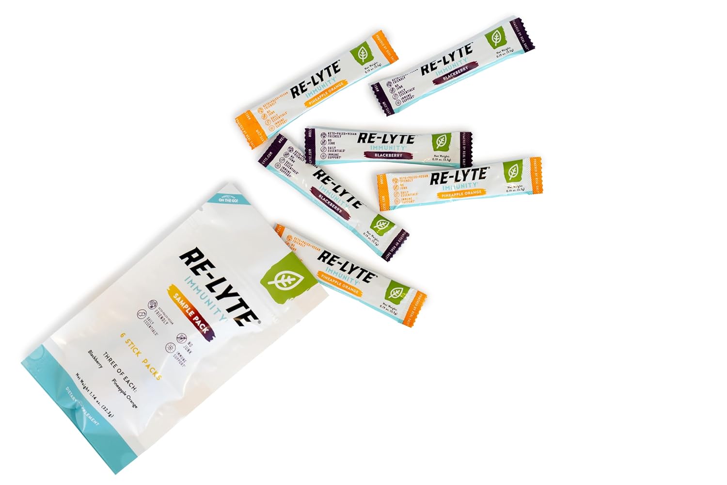 Supercharged Re-Lyte IMMUNITY Drink - Blackberry 15 Stick Box