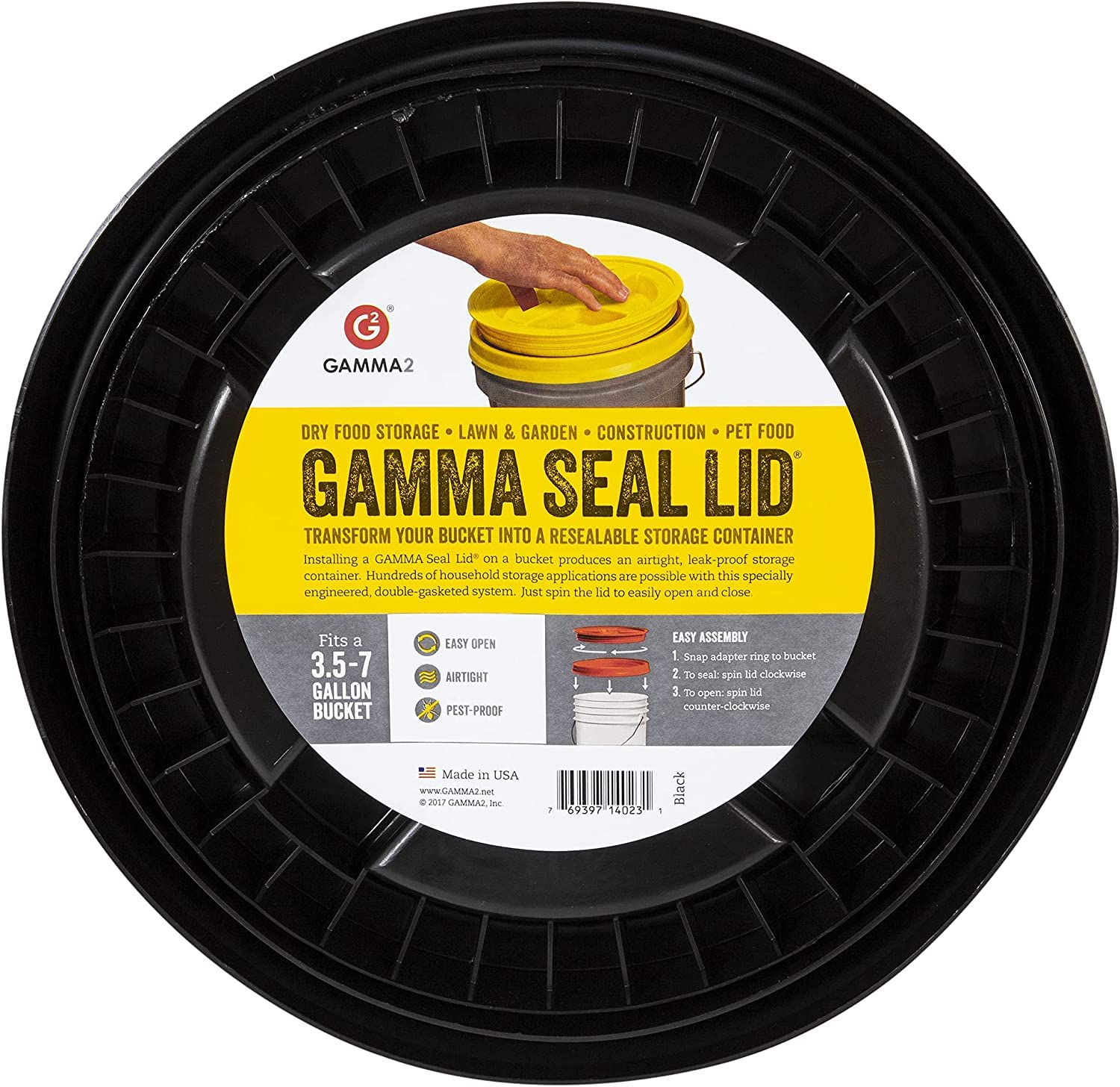 Gamma Seal Lid - Black