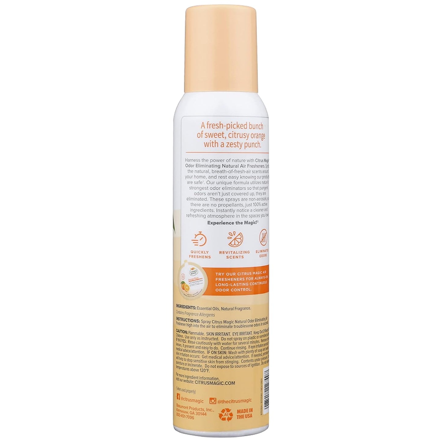 Citrus Magic Orange Air Freshener - 3.0 oz