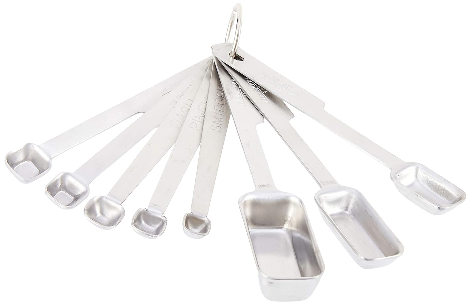 8-Piece Measuring Spoon Set Stainless Steel (Spoons Fit into Spice Jars)