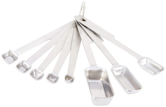8-Piece Measuring Spoon Set Stainless Steel (Spoons Fit into Spice Jars)