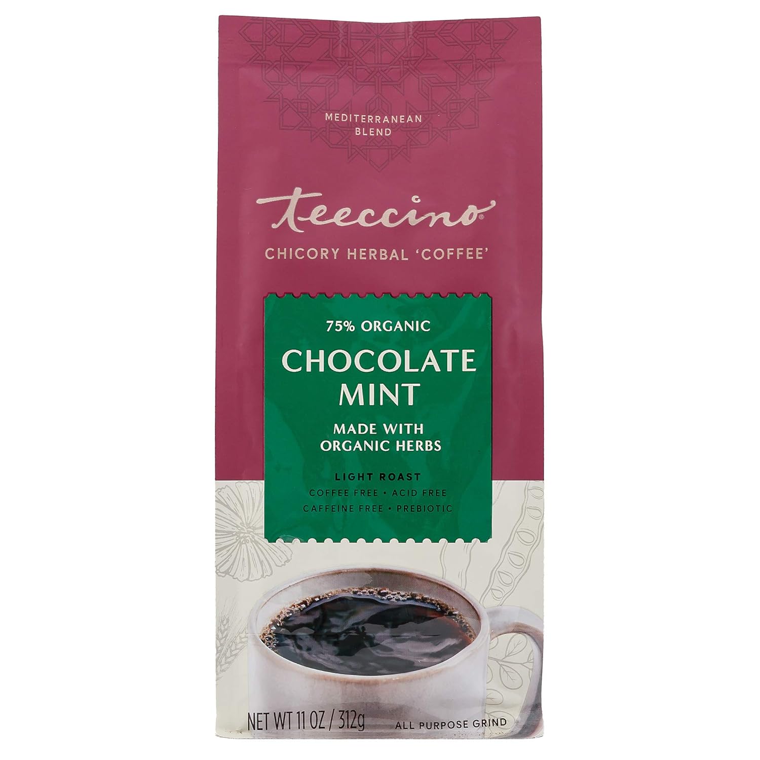 Teeccino Chocolate Mint 11oz Foil Bag