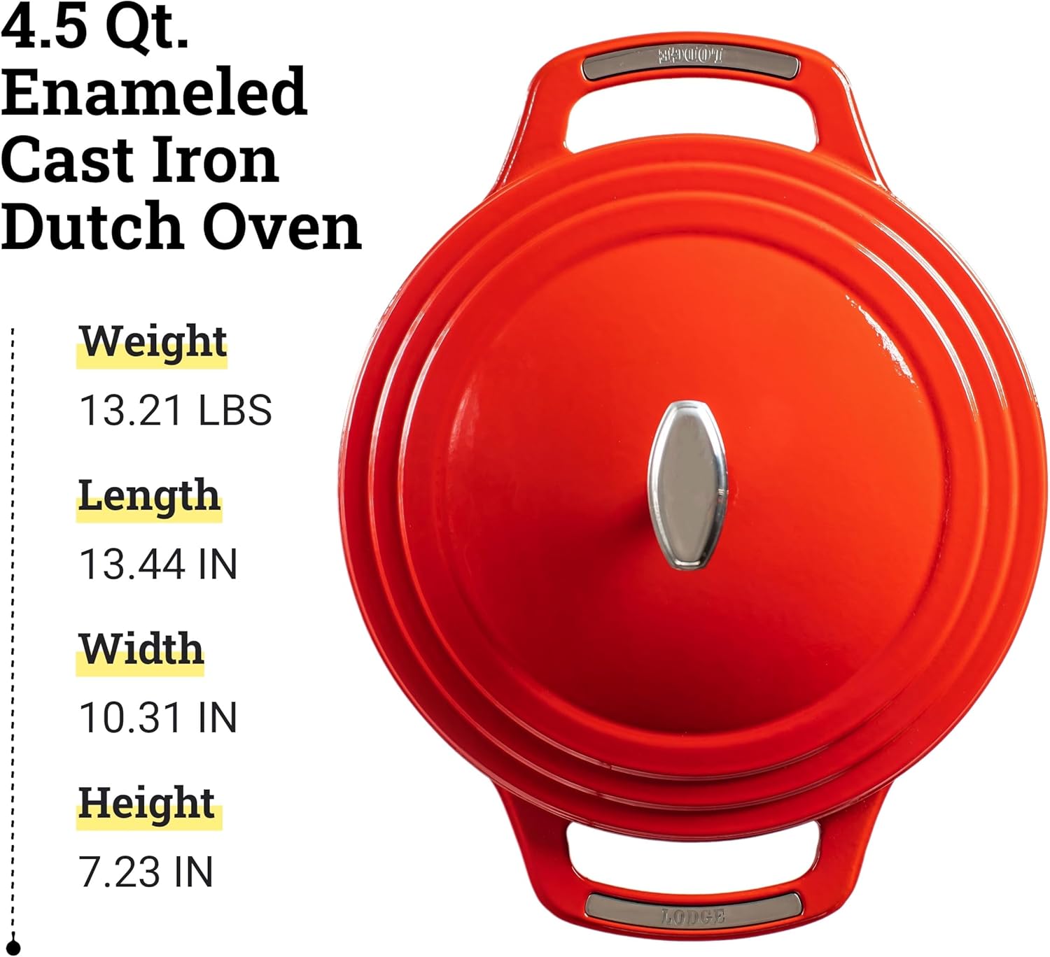 Lodge Enamel 4.5 qt. Dutch Oven - Cherry On Top (Red)