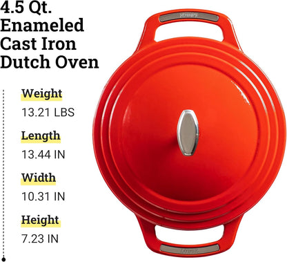 Lodge Enamel 4.5 qt. Dutch Oven - Cherry On Top (Red)