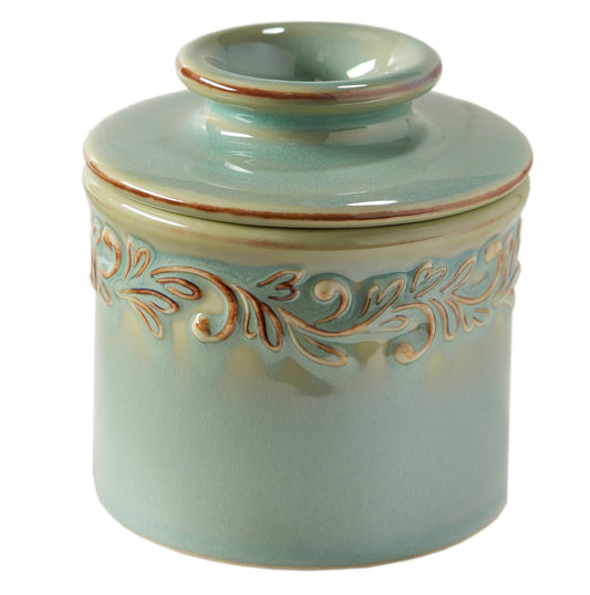 Butter Bell Crock Sea Spray Antique