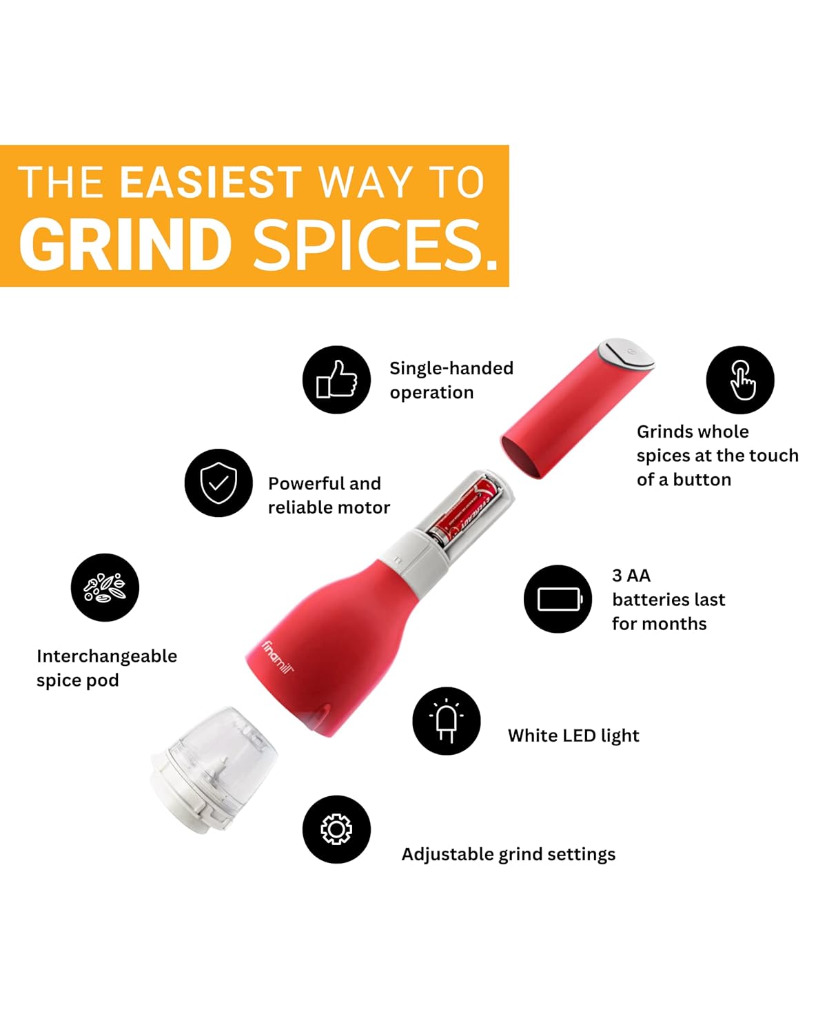 FinaMill Spice Mill - Soft Cream