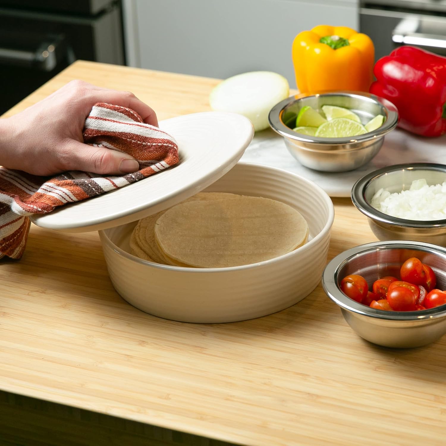 Tortilla Warmer 8 inch White
