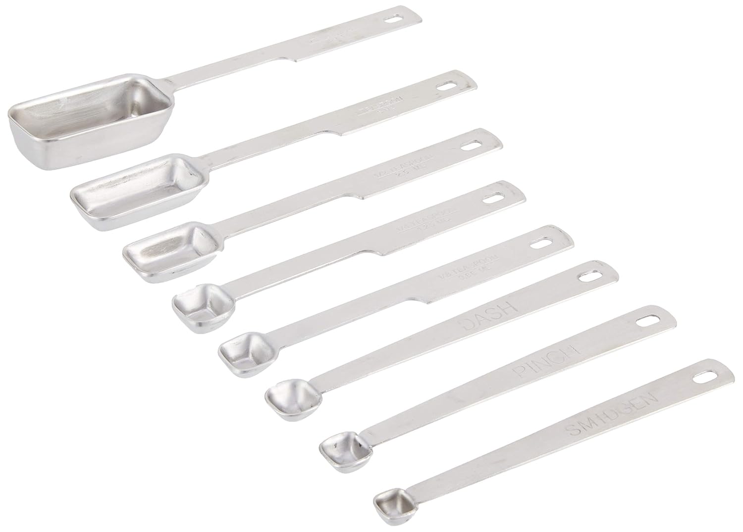 8-Piece Measuring Spoon Set Stainless Steel (Spoons Fit into Spice Jars)