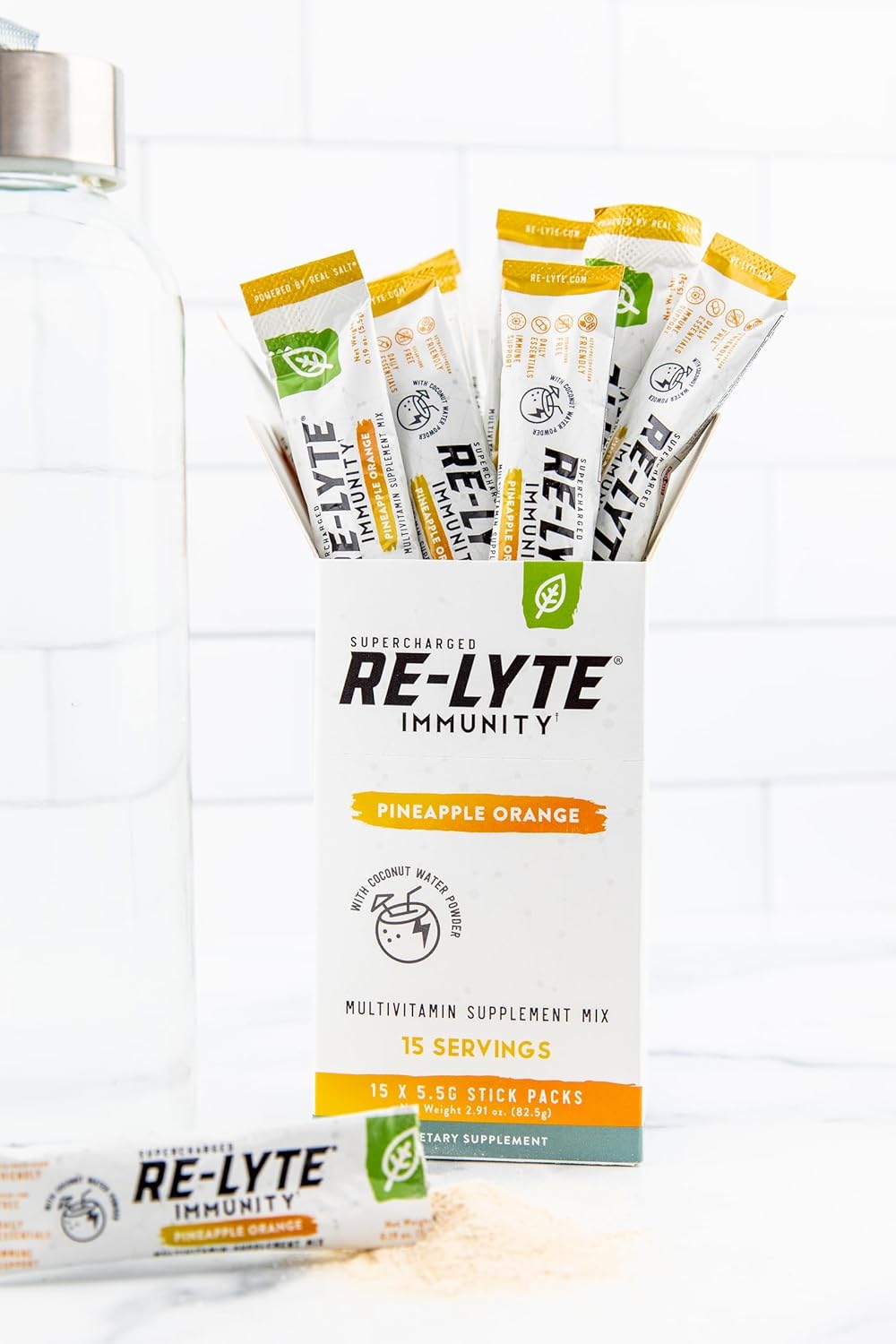 Supercharged Re-Lyte IMMUNITY Drink - Pineapple Orange 15 Stick Box