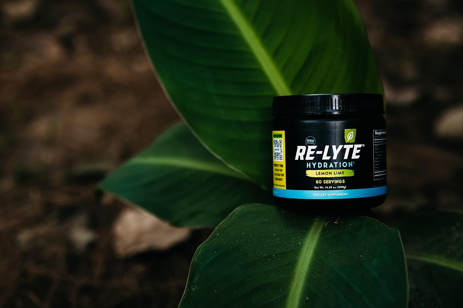 LEMON-LIME Re-Lyte Electrolyte Mix - 14.39 oz jar - 60 Servings
