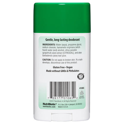 NutriBiotic Deodorant Unscented 2.6 oz.
