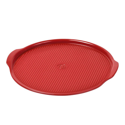 Emile Henry Ridged Pizza Stone 14.5 inch - Burgundy