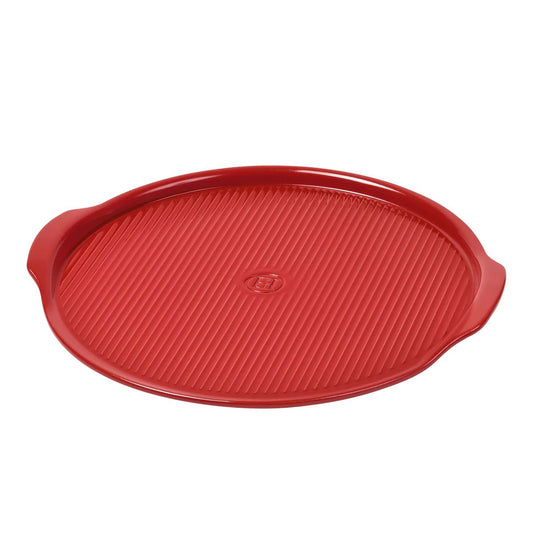 Emile Henry Ridged Pizza Stone 14.5 inch - Burgundy