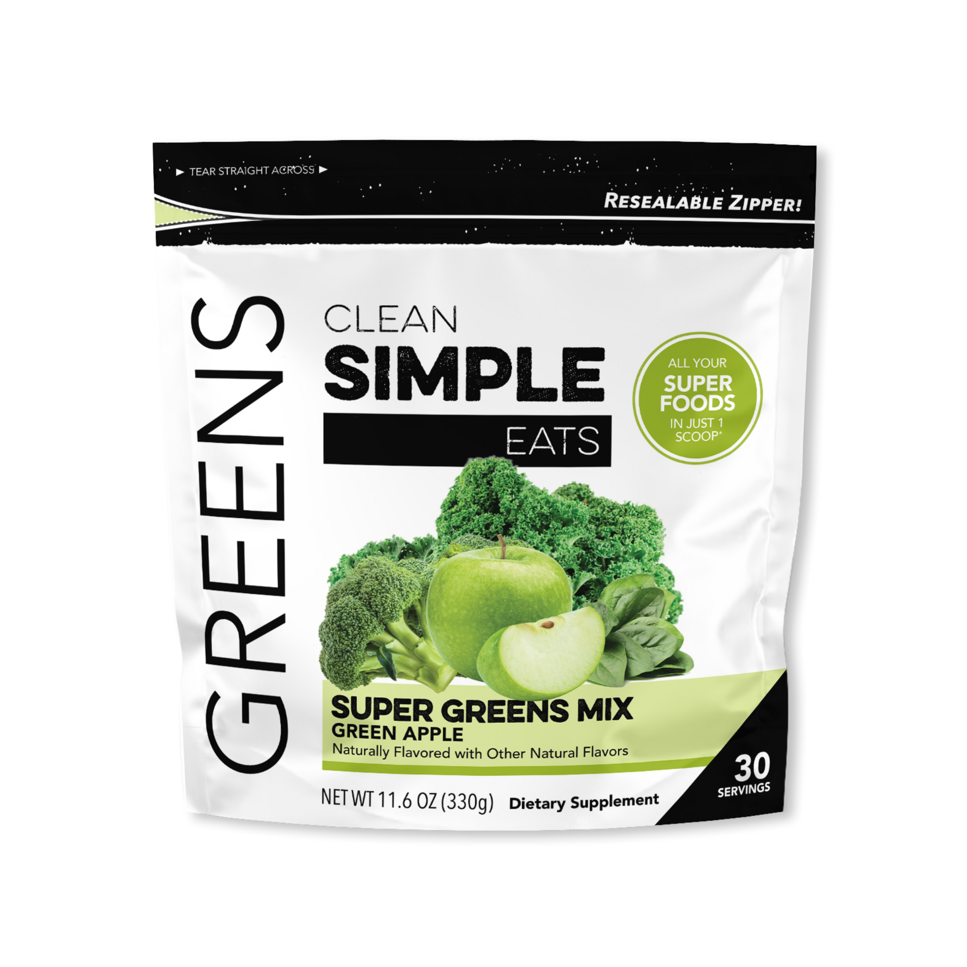 CSE - Green Apple Super Greens Mix - 30 serving bag