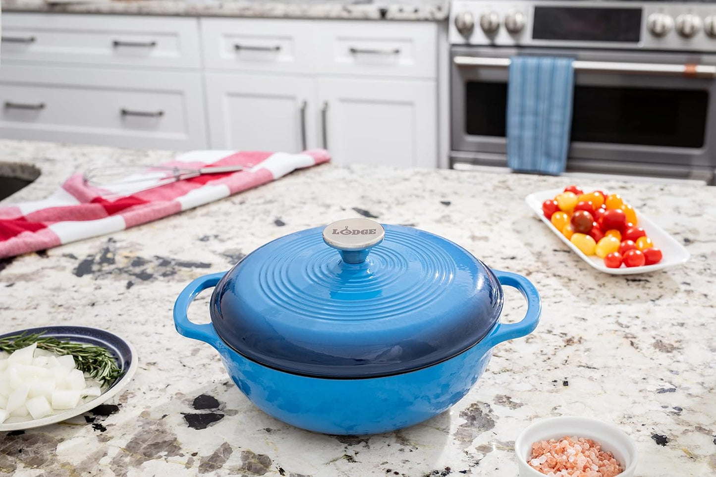 Lodge Enamel 3 qt. Dutch Oven - Blue