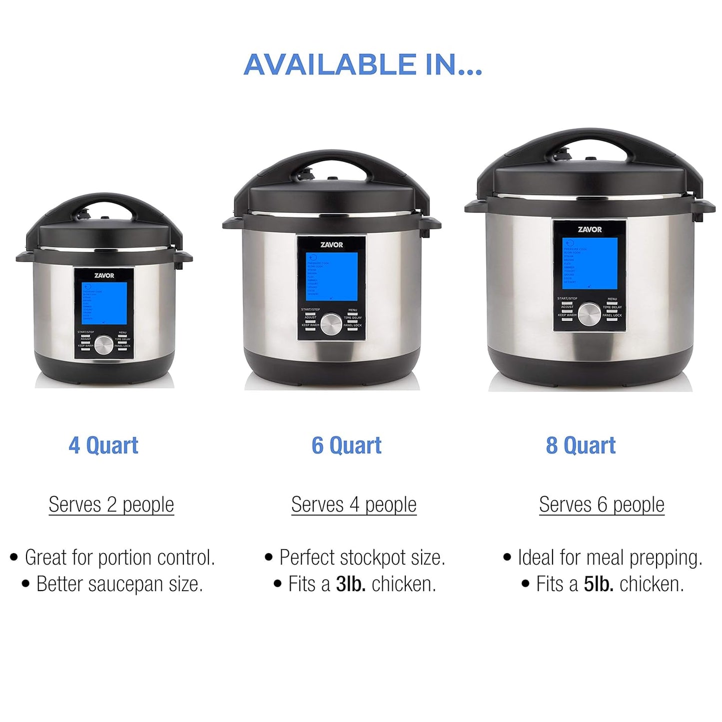 Zavor LUX LCD Multi Cooker 8QT (ZSELL03)