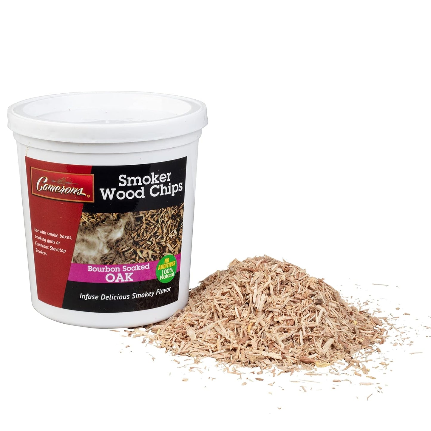 Bourbon Soaked Oak Smoking Chips 1 Pint