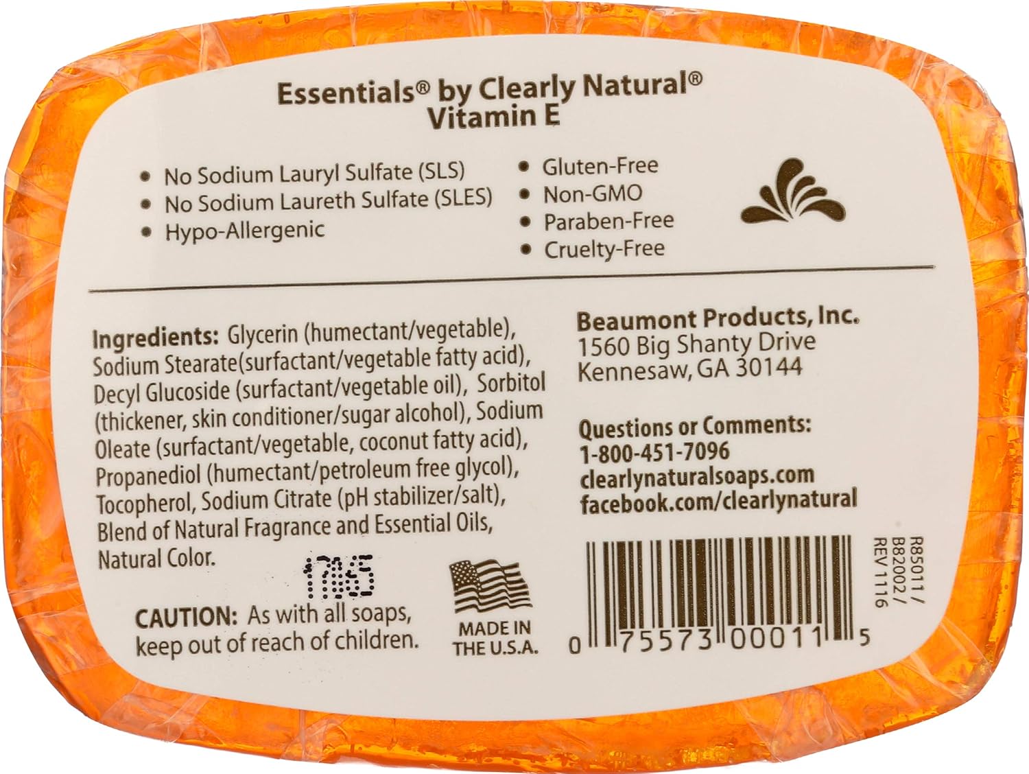 Vit. E Glycerine Bar Soap 4oz.