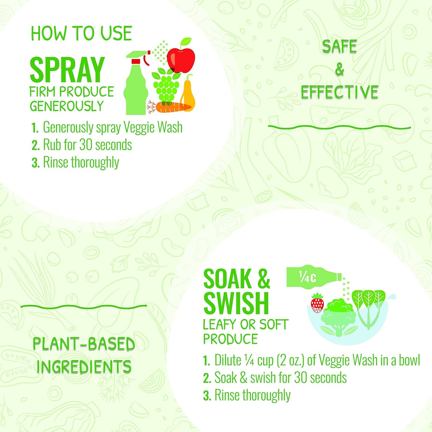 Veggie Wash 16 oz w/ Sprayer