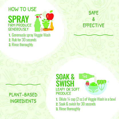 Veggie Wash 16 oz w/ Sprayer