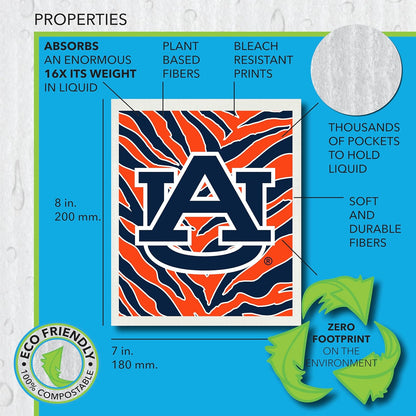 WetIt! Swedish Cloth - Auburn University 6.75in.x8in.