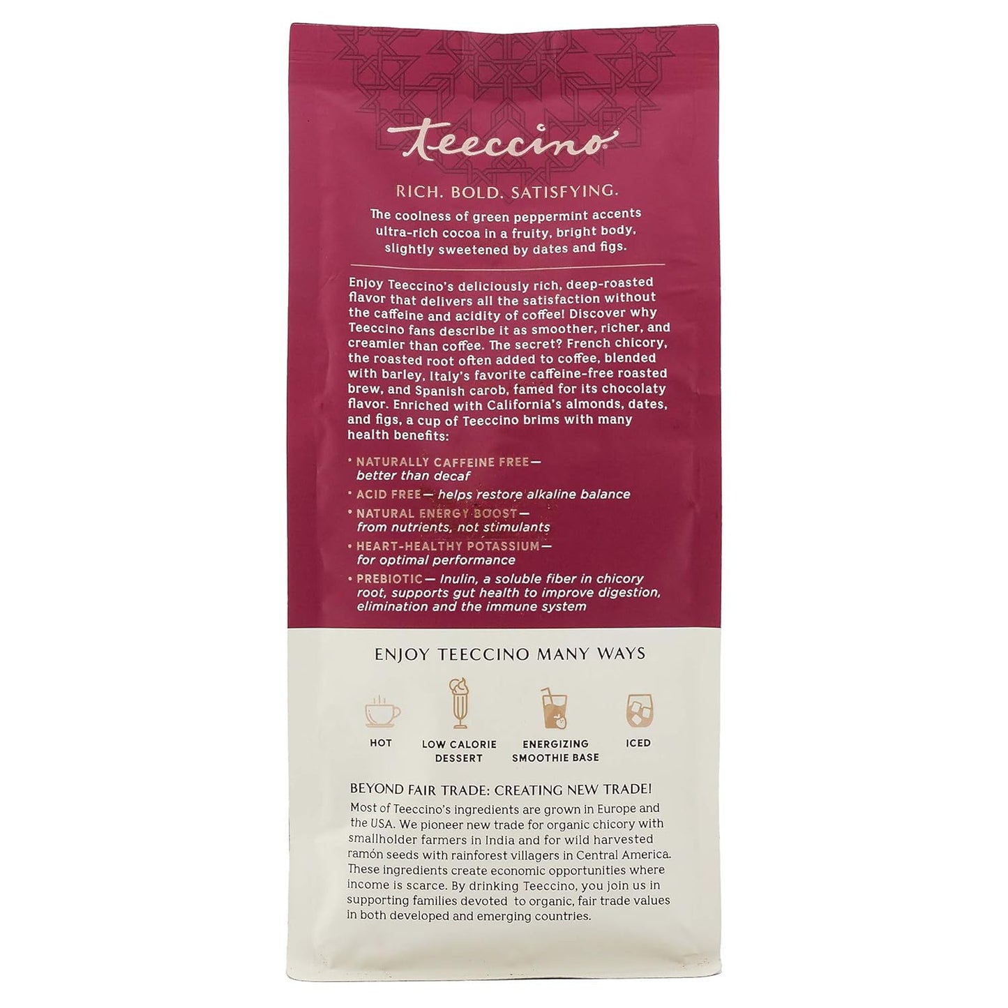 Teeccino Chocolate Mint 11oz Foil Bag
