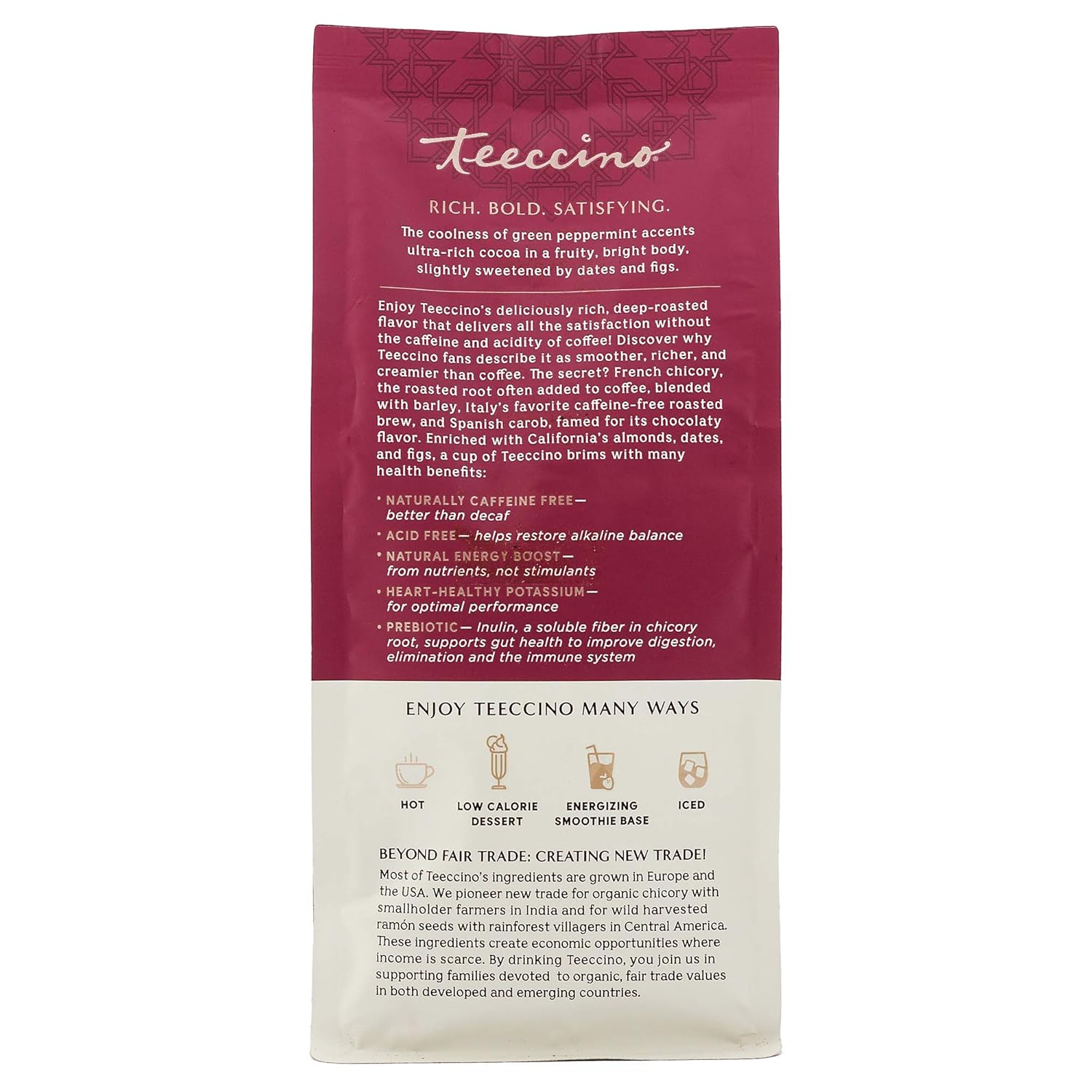 Teeccino Chocolate Mint 11oz Foil Bag