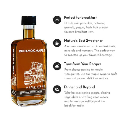 Bourbon Barrel - Aged Organic Maple Syrup 8.45 fl. oz. -250ml