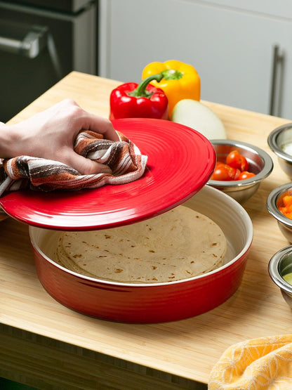 Tortilla Warmer 10 inch Red