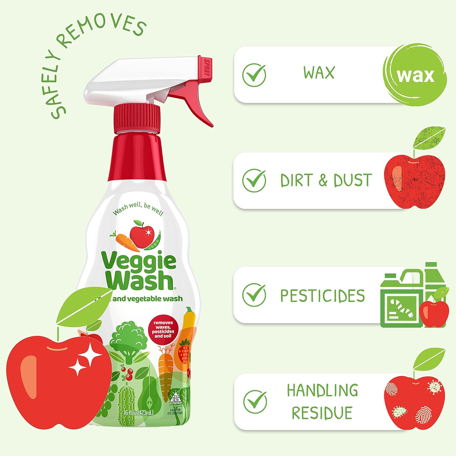 Veggie Wash 16 oz w/ Sprayer