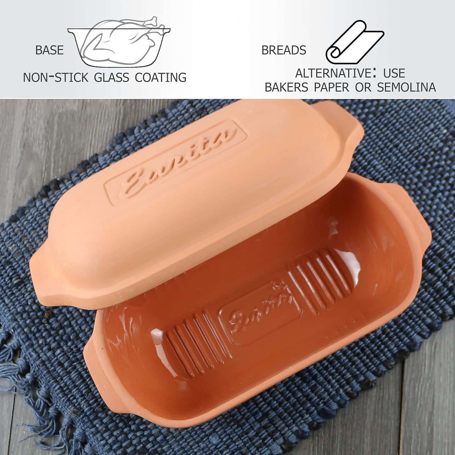 Eurita Clay Pot Loaf Baker 2 Qt