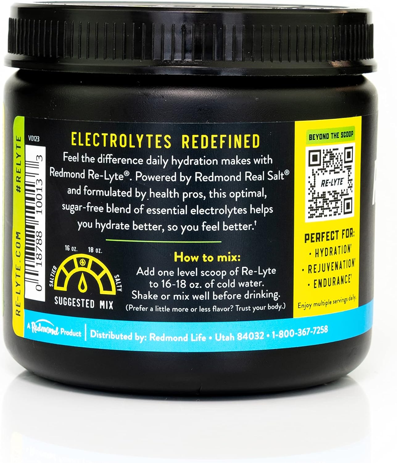 LEMON-LIME Re-Lyte Electrolyte Mix - 14.39 oz jar - 60 Servings