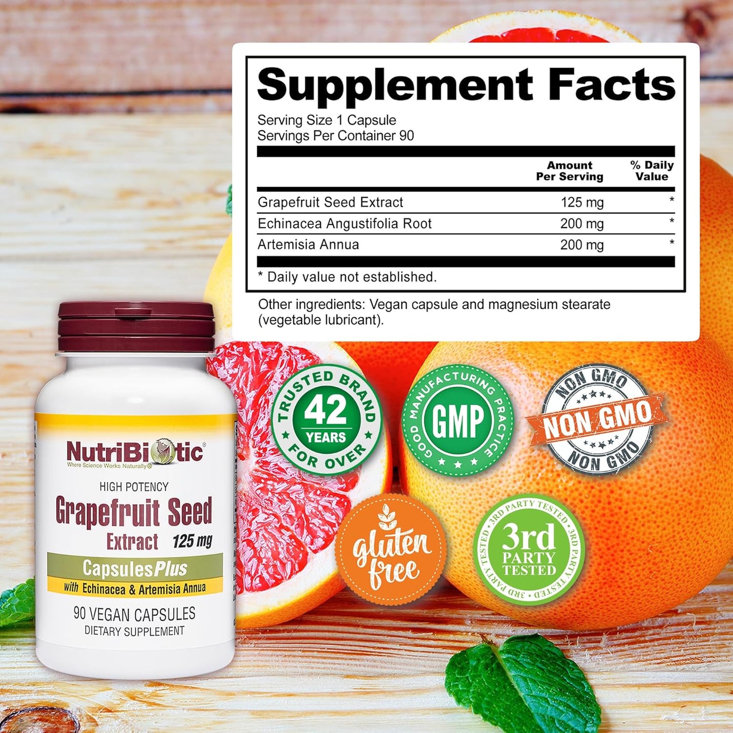 Nutribiotic Grapefruit Seed Extract CapsulesPlus 90 caps