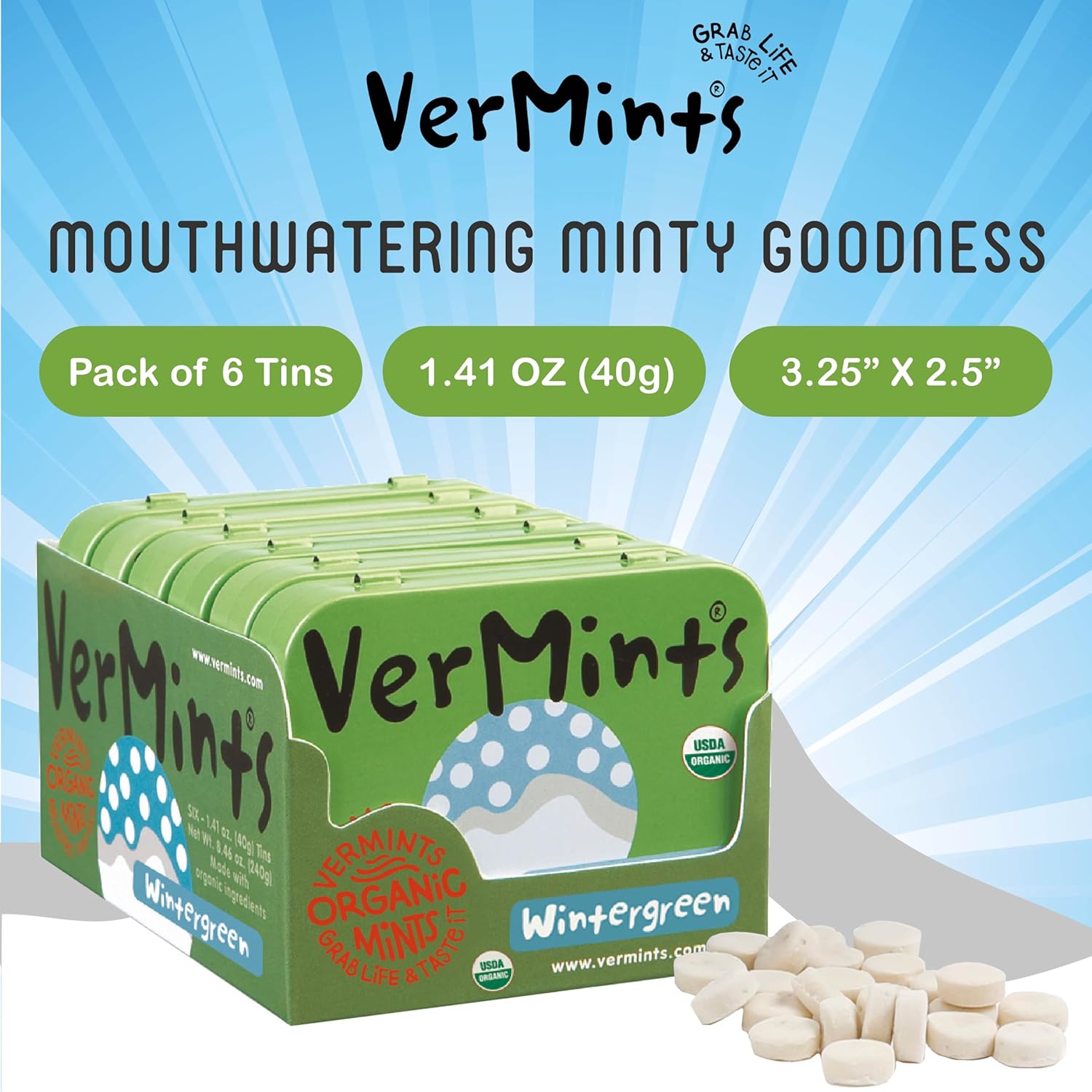 Vermints All Natural Wintergreen 1.41oz.